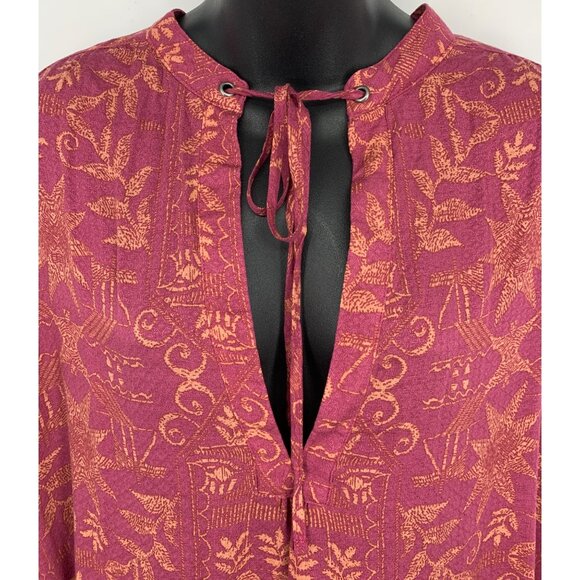 Urban Outfitters Free People Large Women Long Sleeve Boho Tunic Top Blouse New - Picture 2 of 10